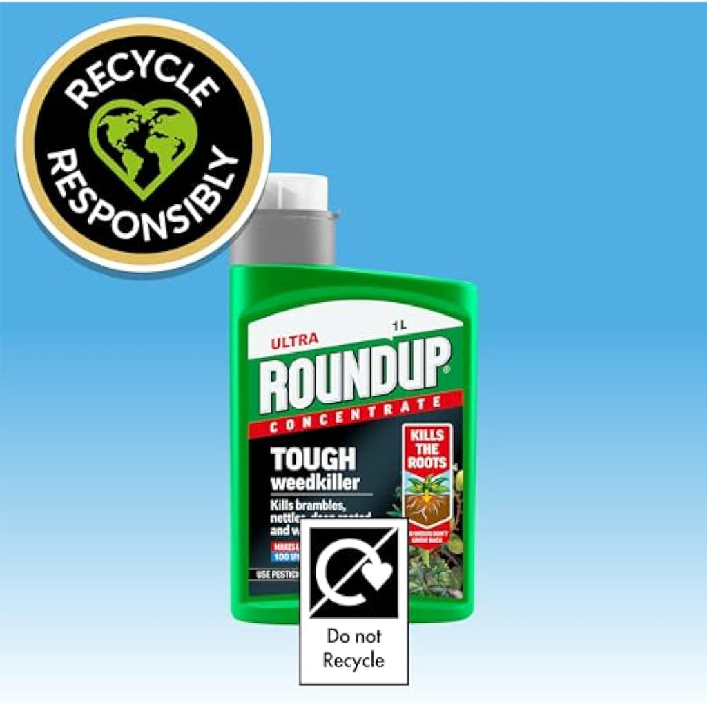 Roundup Tough Weedkiller Concentrate - 1L Bottle Makes 100L - Jolof Store