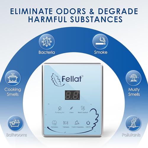 FELLAT 600mg/h Portable Ozone Generator | Multipurpose Water & Air Purifier