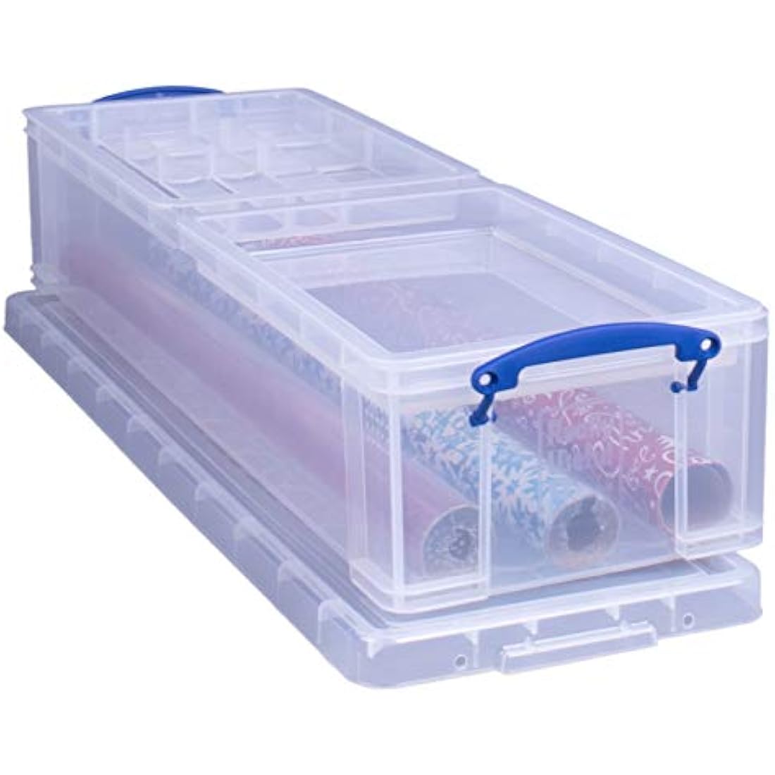 22 Litre Clear Plastic Storage Box – Stackable Organizer