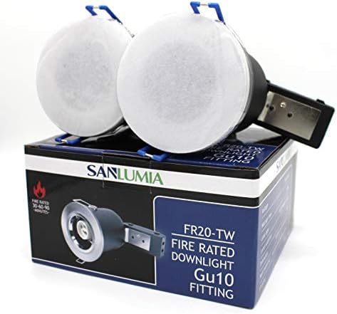 Sanlumia 10-Pack Fire Rated GU10 Recessed Ceiling Downlight – Chrome