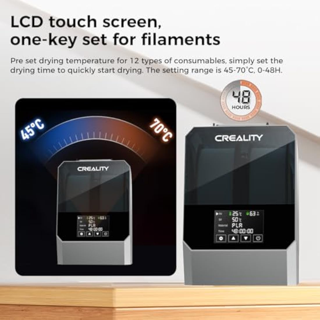 Creality Space PI Filament Dryer Plus | 2-Roll 3D Printer Dehydrator