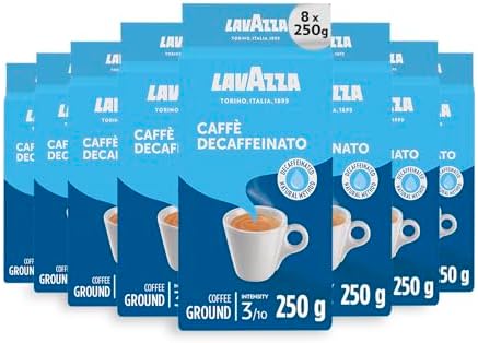 Lavazza Decaffeinato Ground Coffee - 8 x 250g - Medium Roast Decaf