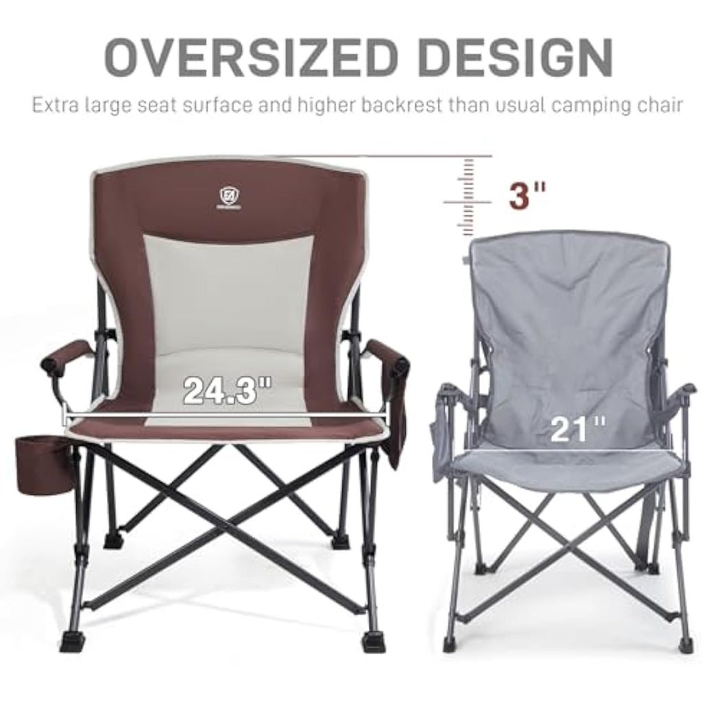 Ever Advanced Heavy Duty Camping Chair | Oversized 230kg Folding Seat