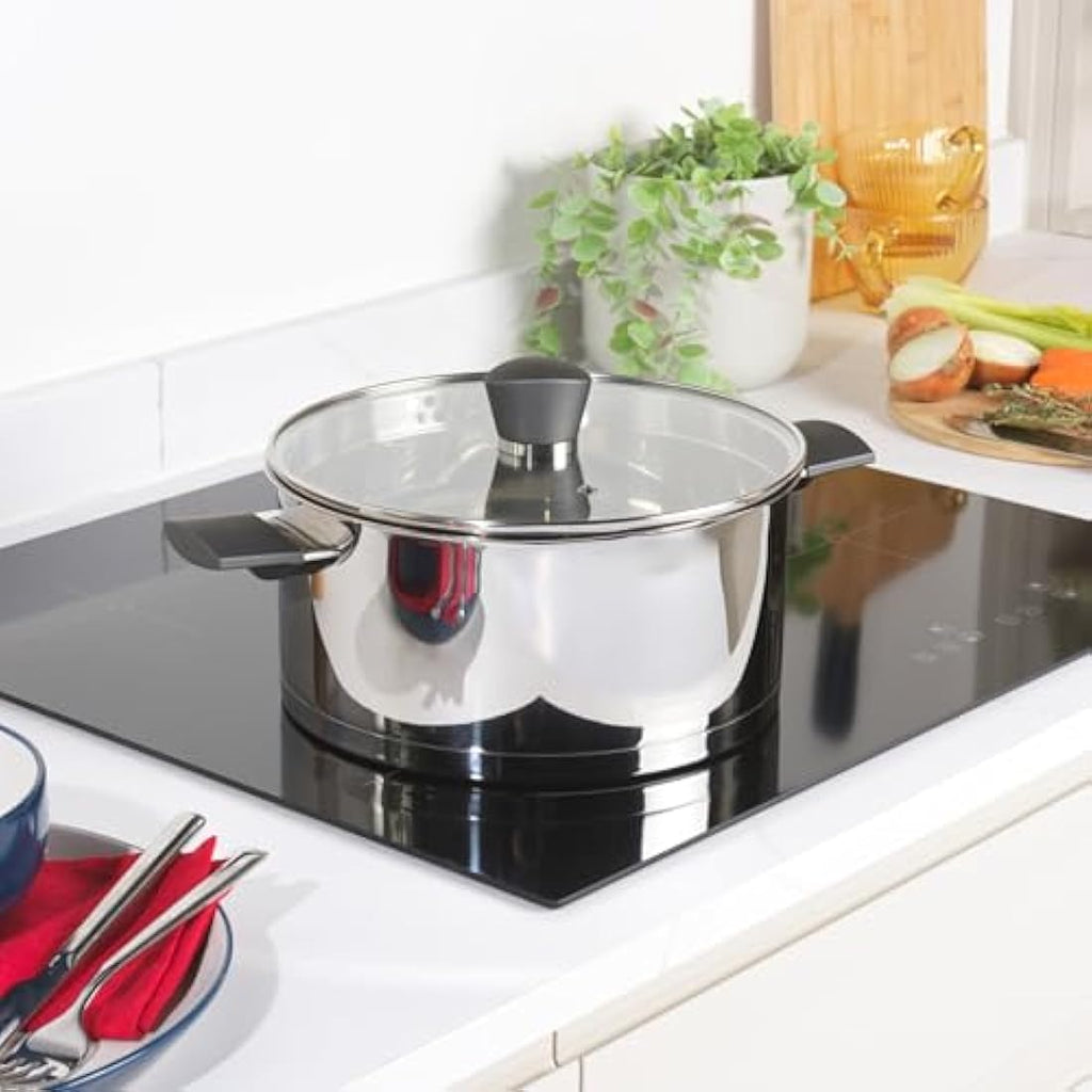 Russell Hobbs Excellence 24cm Stainless Steel Stockpot with Glass Lid