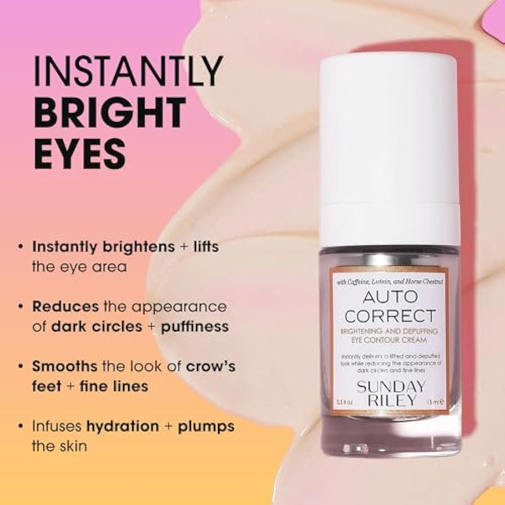 Sunday Riley Auto Correct Brightening and Depuffing Eye Cream - 0.5 fl oz