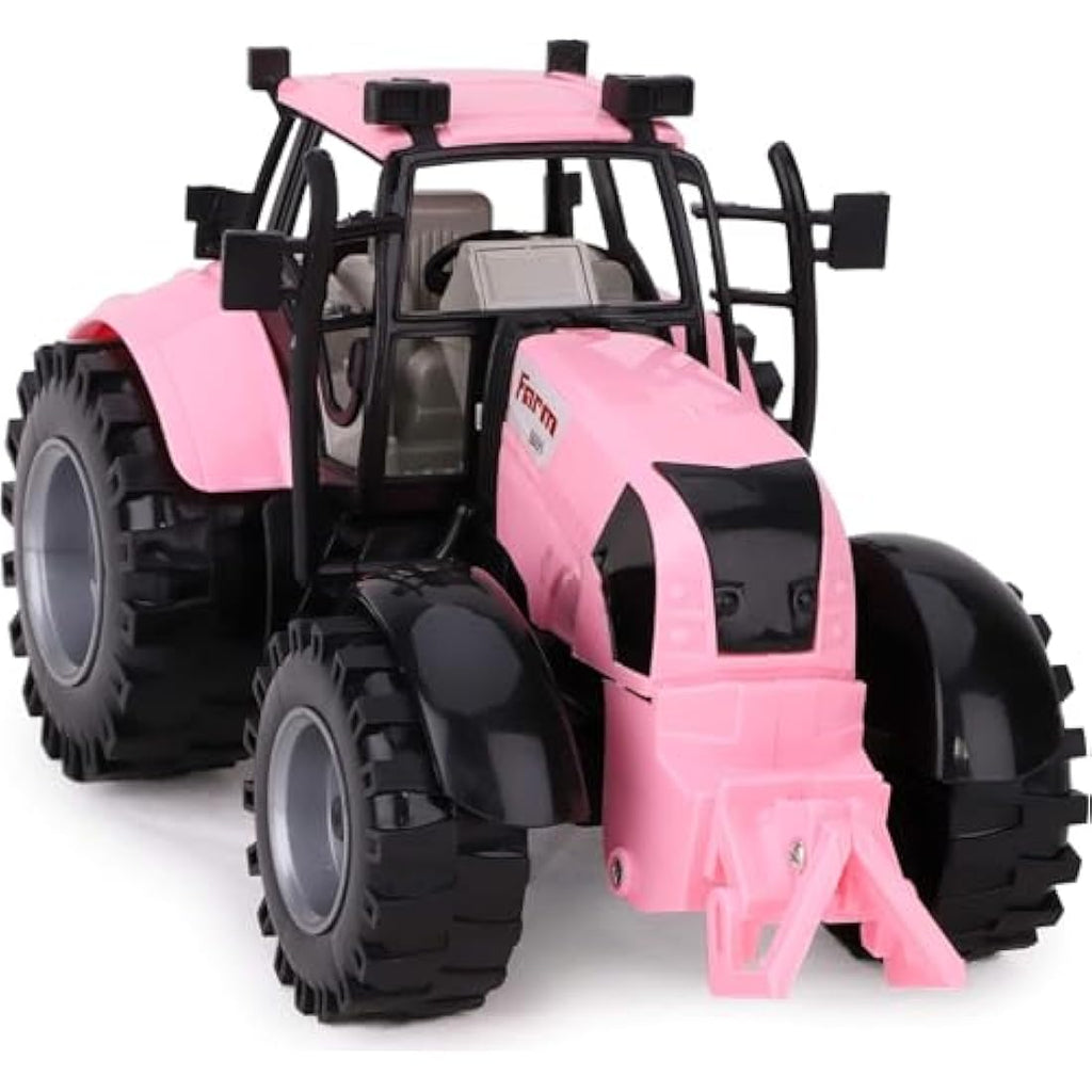 Toyland Friction Powered Farm Tractor with Opening Bonnet - Pink