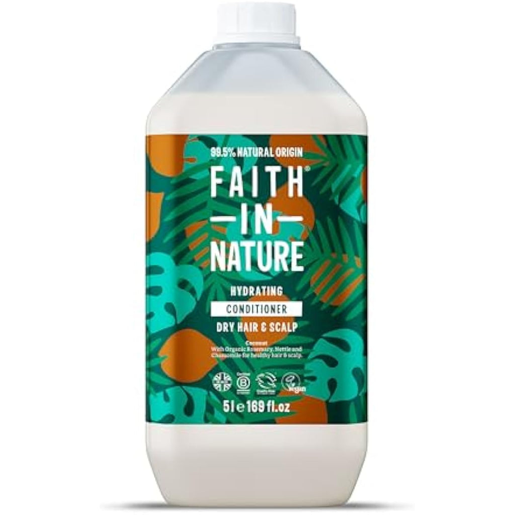 Faith In Nature Coconut Conditioner | Hydrating 5L Bulk Refill Pack