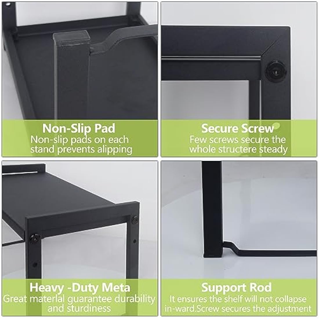 Goodsnetic Expandable Kitchen Cabinet Shelf – Heavy Duty Metal Organizer
