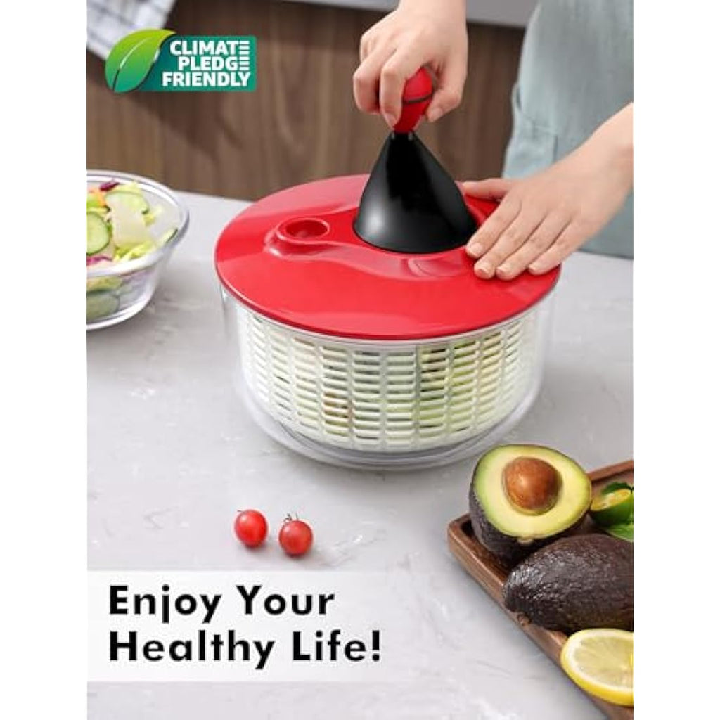 5L Salad Spinner – BPA-Free Lettuce Washer and Dryer