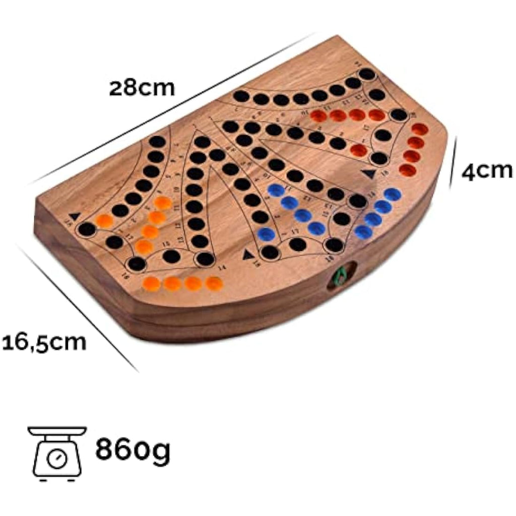 LOGOPLAY Tock Wooden Board Game for 4-6 Players with Playing Cards