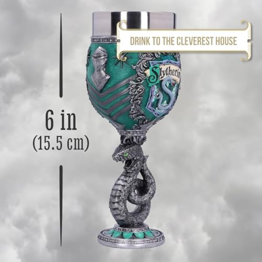 Nemesis Now Harry Potter Slytherin Collectible Goblet - Resin, 19.5cm