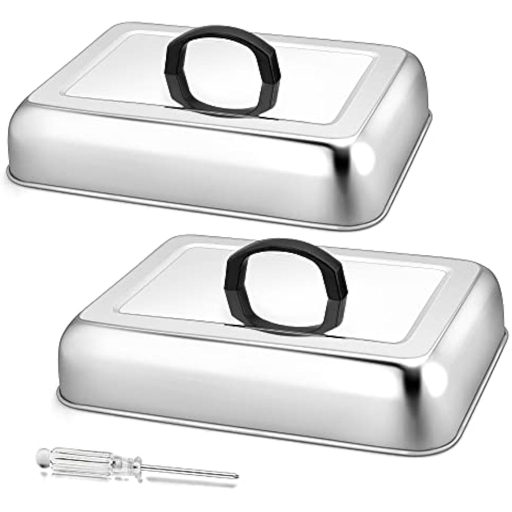 Herogo Stainless Steel Cheese Melting Dome Set – Rectangular Basting Cover