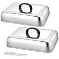 Herogo Stainless Steel Cheese Melting Dome Set – Rectangular Basting Cover