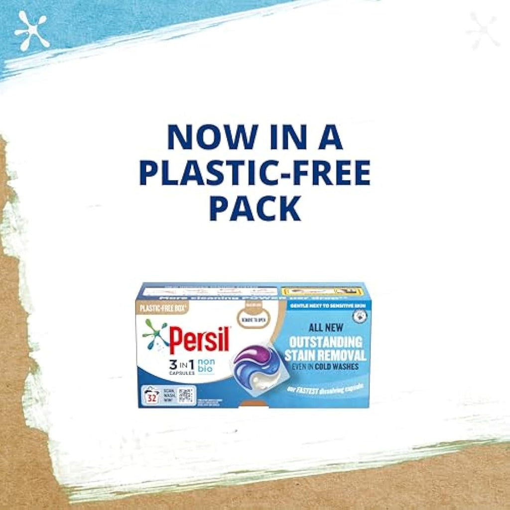 Persil 3 in 1 Non Bio Laundry Capsules | Sensitive Skin | 32 Washes