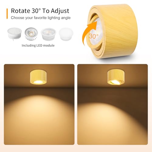 GeyouLux Dimmable LED Ceiling Spotlight - 5W 3CCT Adjustable White 4-Pack