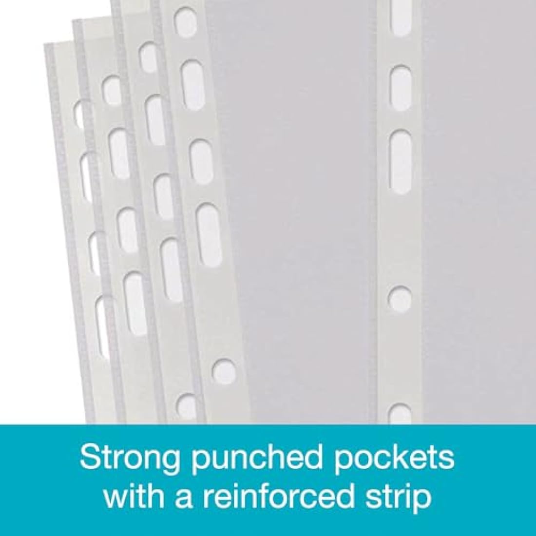 SUMMIT A4 Punched Pockets – 300 Pack Embossed 40 Micron Poly Pockets