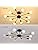 JIINOO 10-Light Semi Flush Mount Ceiling Light | Modern Black Chandelier