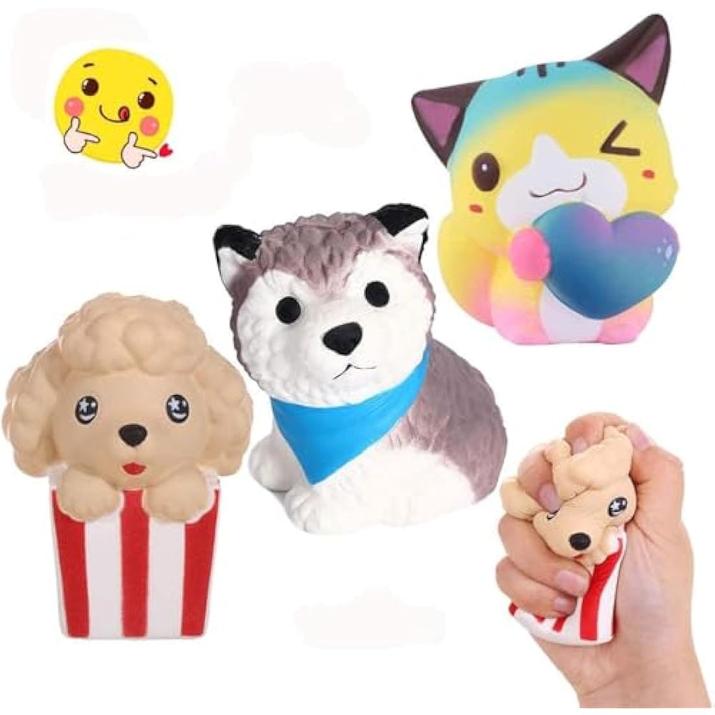 Anboor 3 Pcs Dog & Cat Squishies – Scented Slow Rising Stress Relief Toys