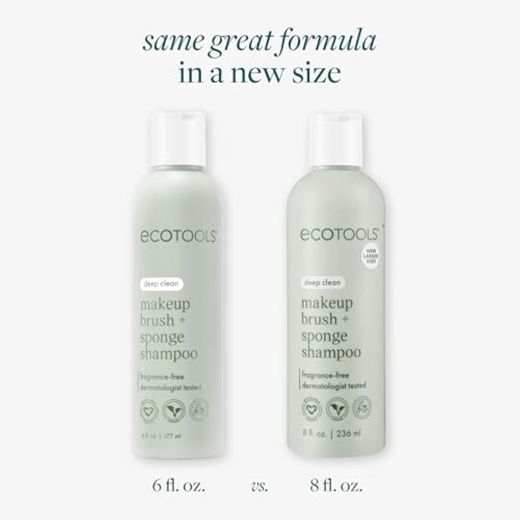 EcoTools Makeup Brush and Sponge Shampoo | Fragrance-Free Cleanser - 6oz