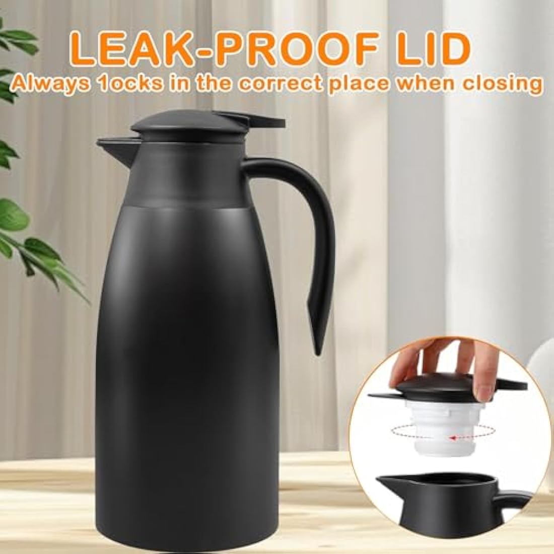 2-Pack 68oz Thermal Coffee Carafe | Stainless Steel Jug