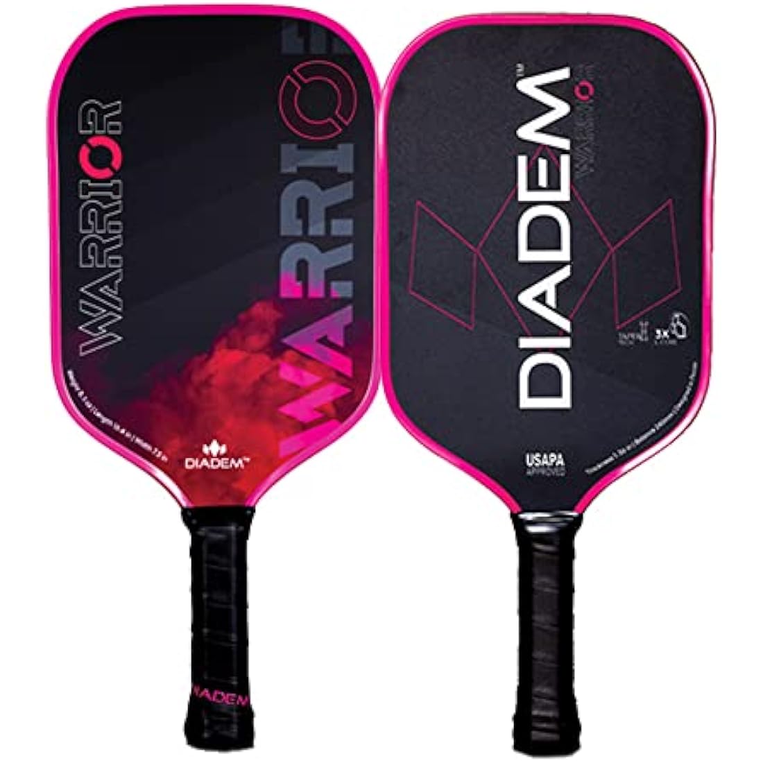 Diadem Warrior Pickleball Paddle | 19mm 3X L-Core Carbon Fiber Face