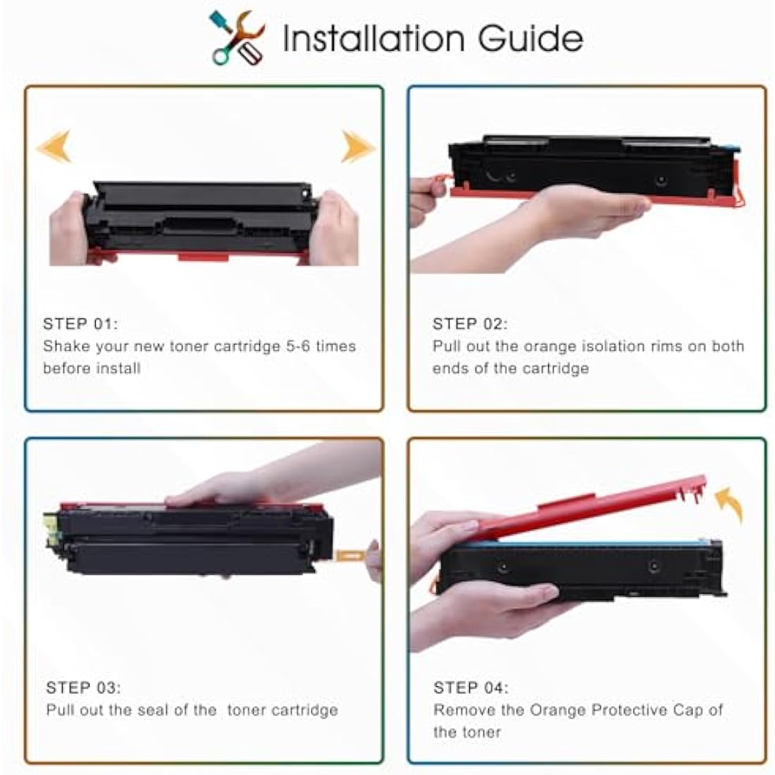 Cool Toner 201X Compatible Cartridges for HP Color LaserJet Pro M277dw | 4-Pack