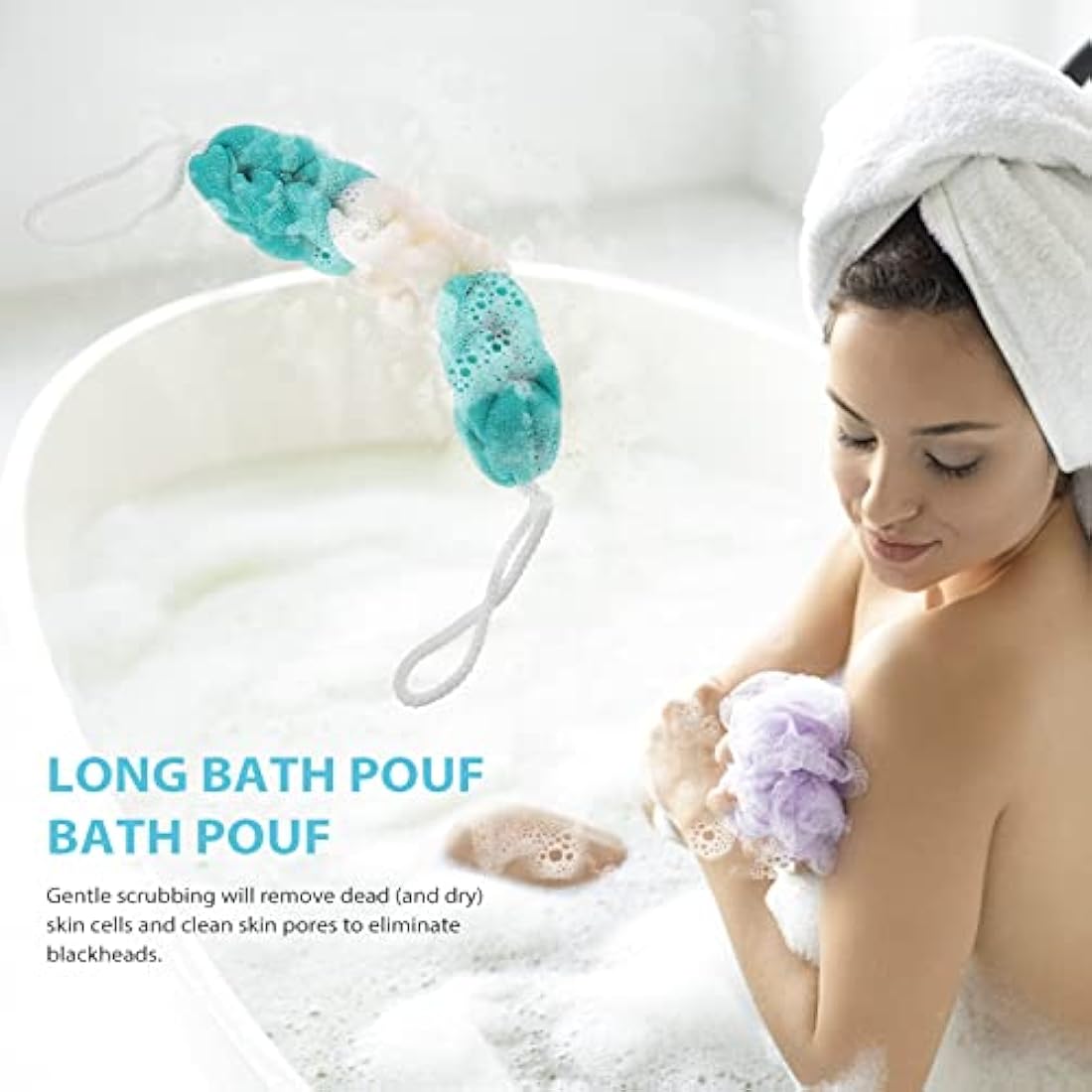 Bath Shower Mesh Puff - 3pcs Exfoliating Loofah Scrubber