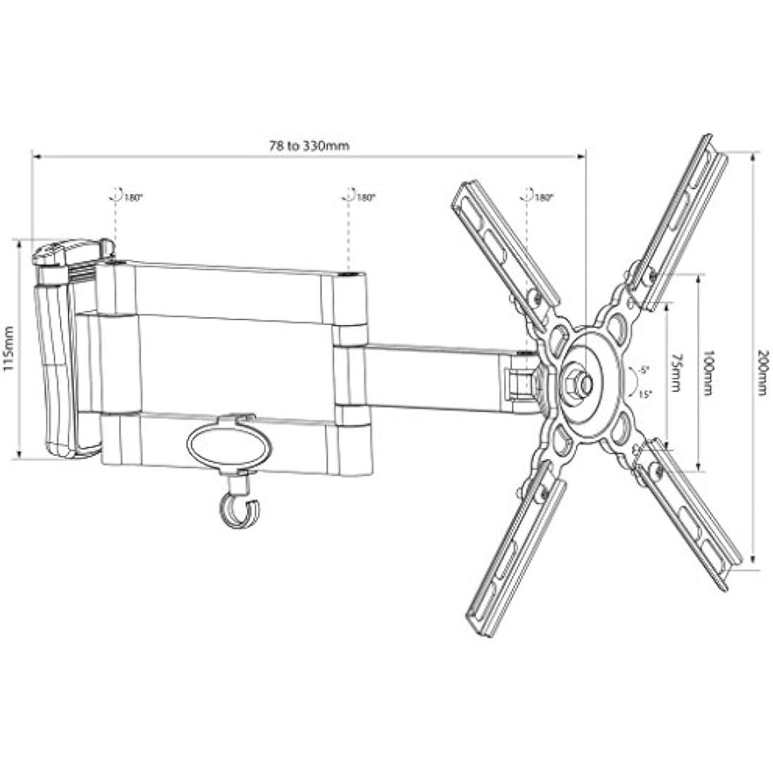 Avlink HQT201 Dual Monitor Mount – Double Arm Stand for 13-40" Screens