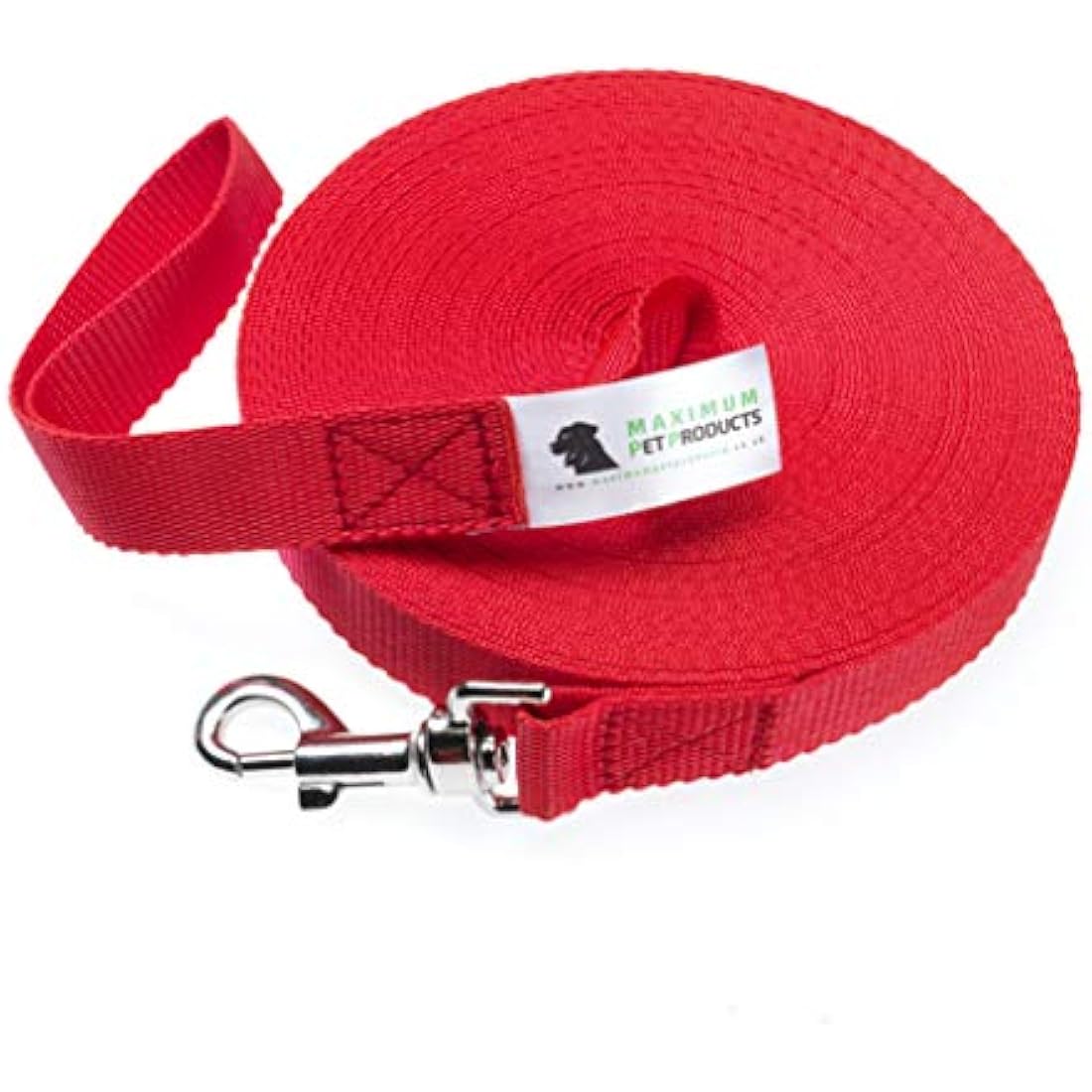 Dog Training Lead – 65ft Long Recall Leash, Red