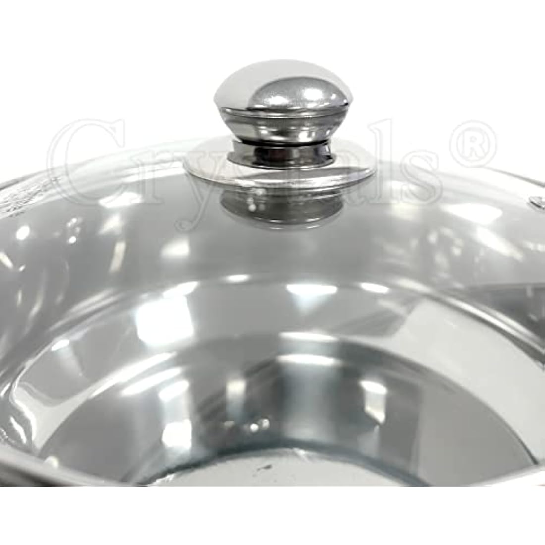 Jolof Store 3-Piece Stainless Steel Steamer Pot Set with Glass Lids