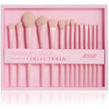 Jessup 14pc Pink Makeup Brush Set | Professional Vegan Synthetic Brushes