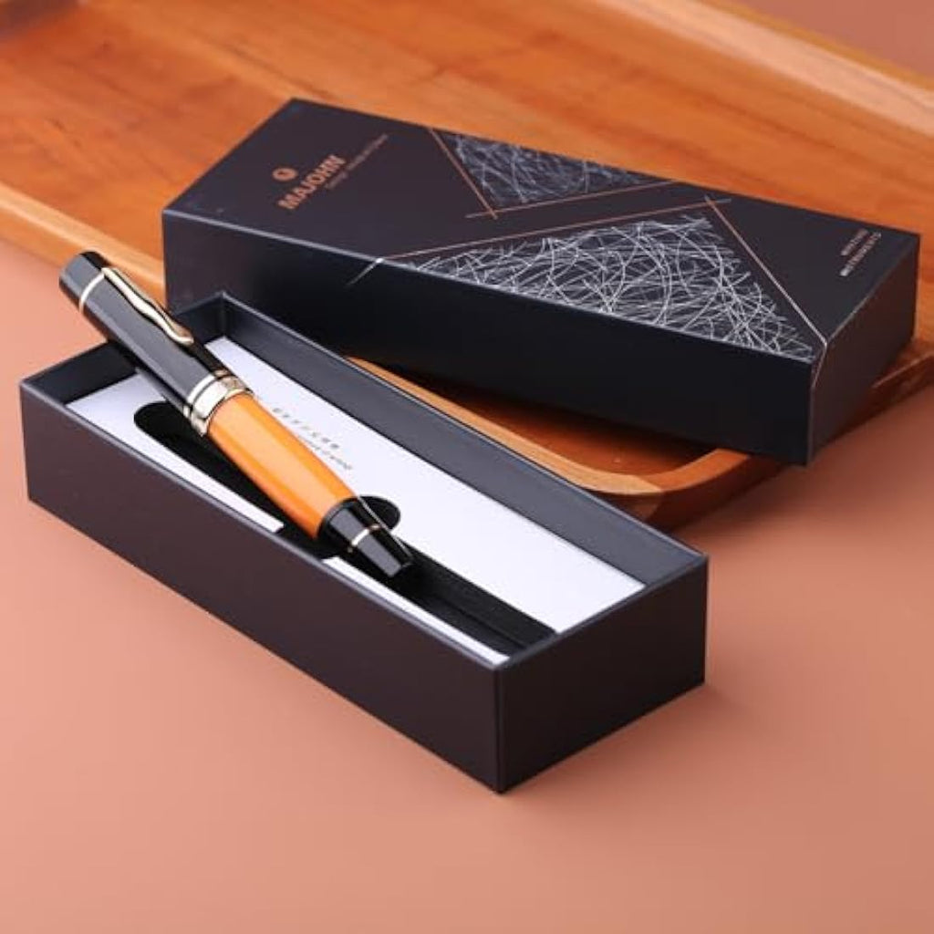 Majohn P139 Piston Fountain Pen – Large Capacity Brass System, Fine Nib