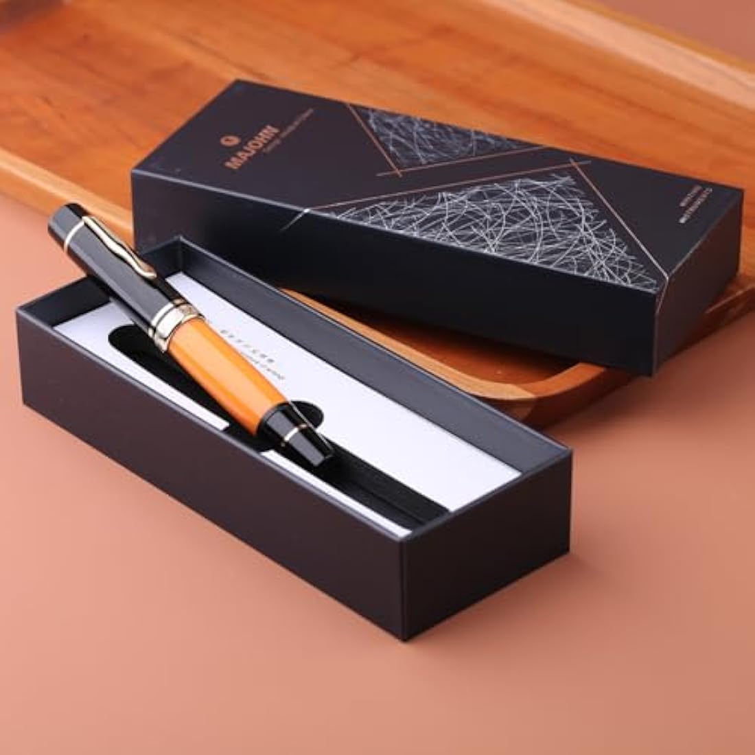 Majohn P139 Piston Fountain Pen – Large Capacity Brass System, Fine Nib