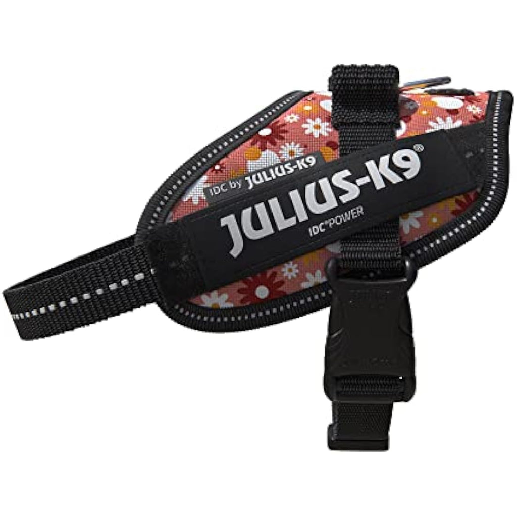 Julius-K9 IDC Powerharness Dog Harness | Pink Flowers | Size XS/Mini-Mini