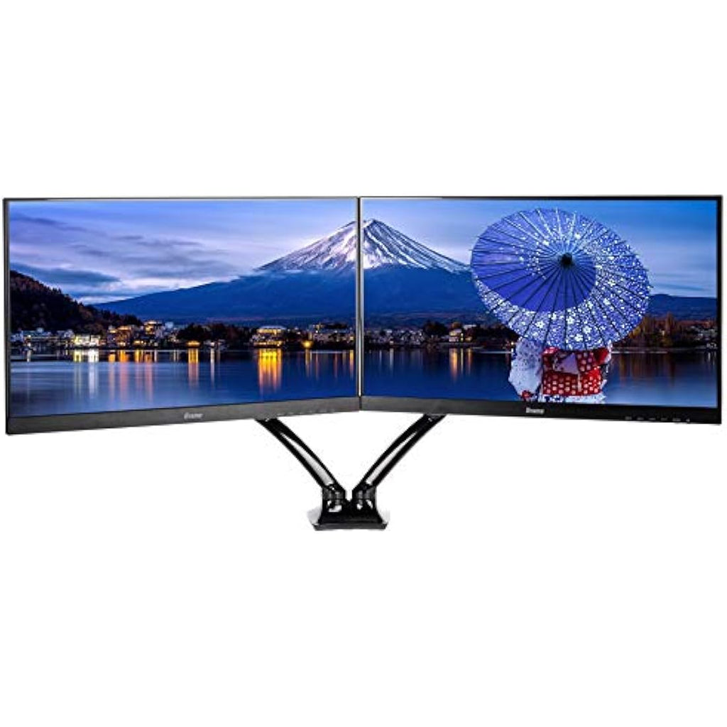iiyama DS3002C-B1 Dual Gas Spring Monitor Arm – 27" Desk Mount