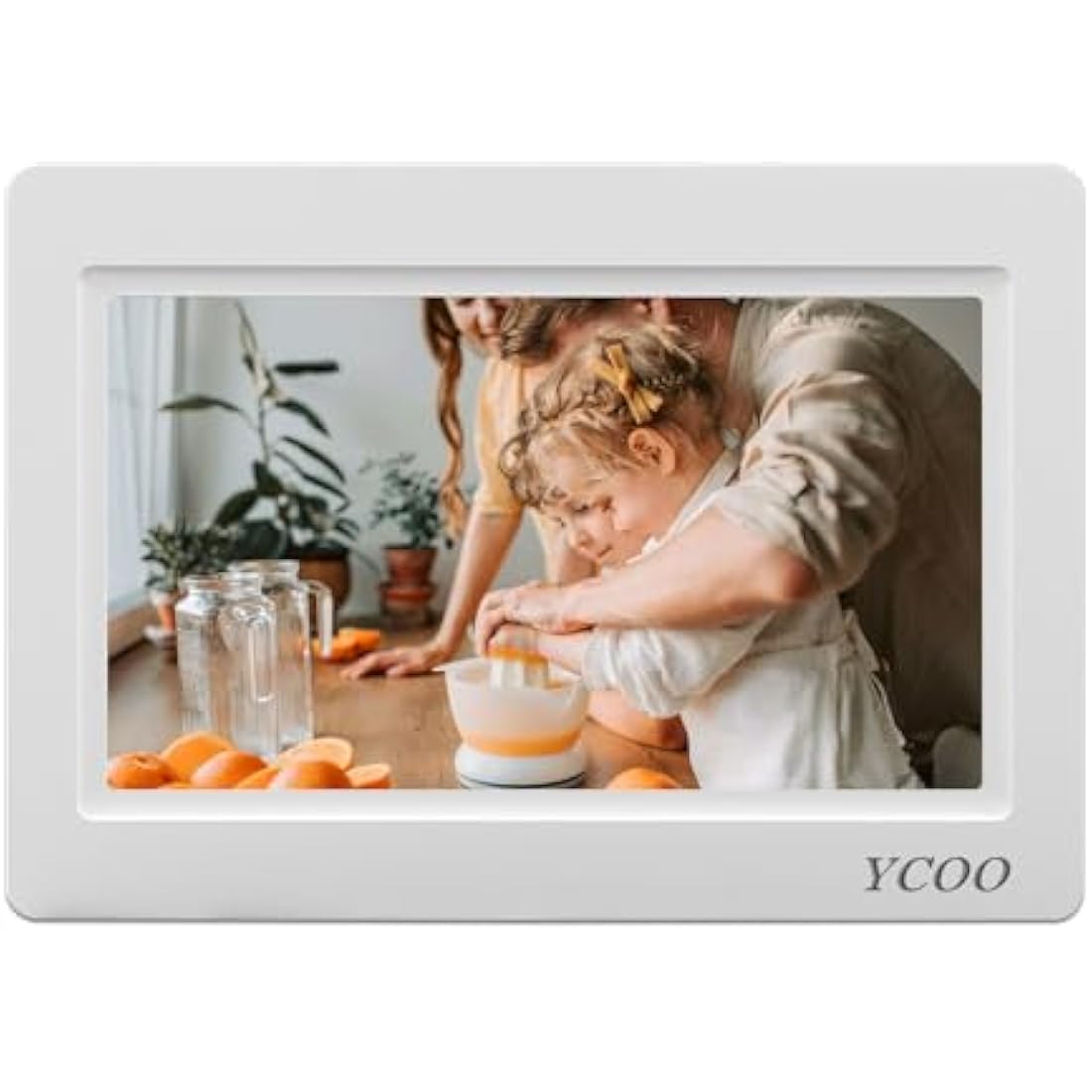 YCOO 7 Inch Digital Dementia Clock | Large Display Memory Aid - White