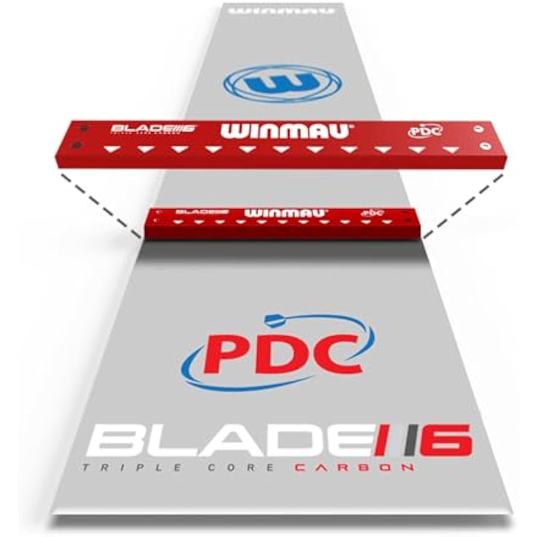 Winmau Clearzone Darts Mat – Professional PVC Floor Protector with Raised Oche