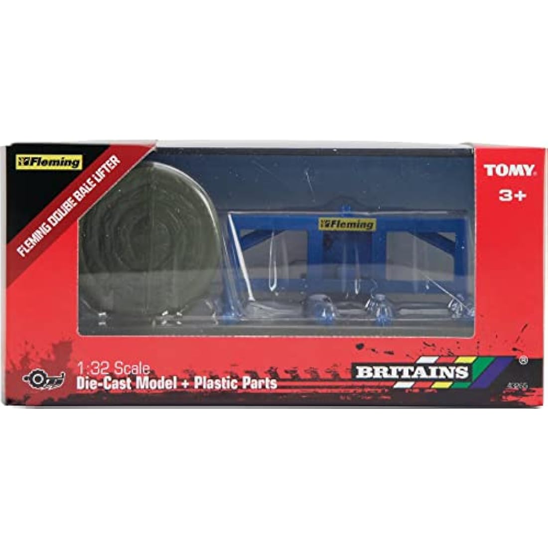 Britains 1:32 Fleming Bale Lifter – Diecast Metal Tractor Toy Accessory