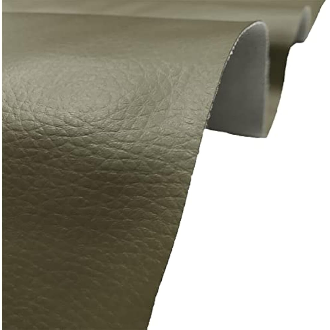 A-Express Khaki Grained Faux Leather Fabric | Heavy Duty Upholstery