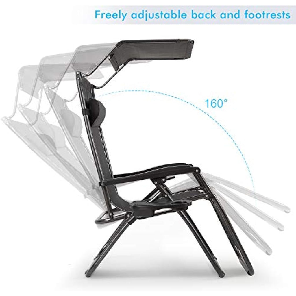 IntimaTe WM Heart Zero Gravity Chair – Folding Garden Sun Lounger