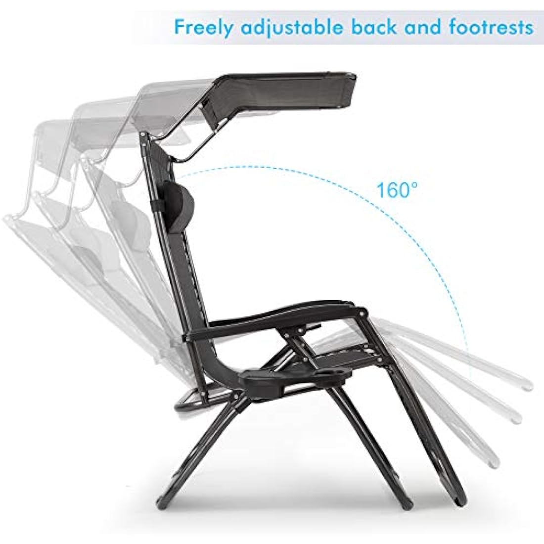 IntimaTe WM Heart Zero Gravity Chair – Folding Garden Sun Lounger