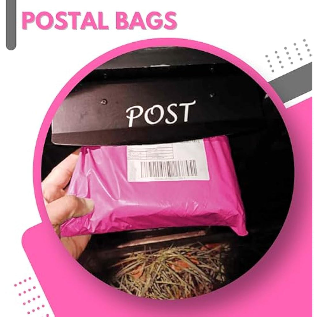 JeeJaan Pink Poly Mailers | 12x16 in Waterproof Shipping Bags (50 Pcs)
