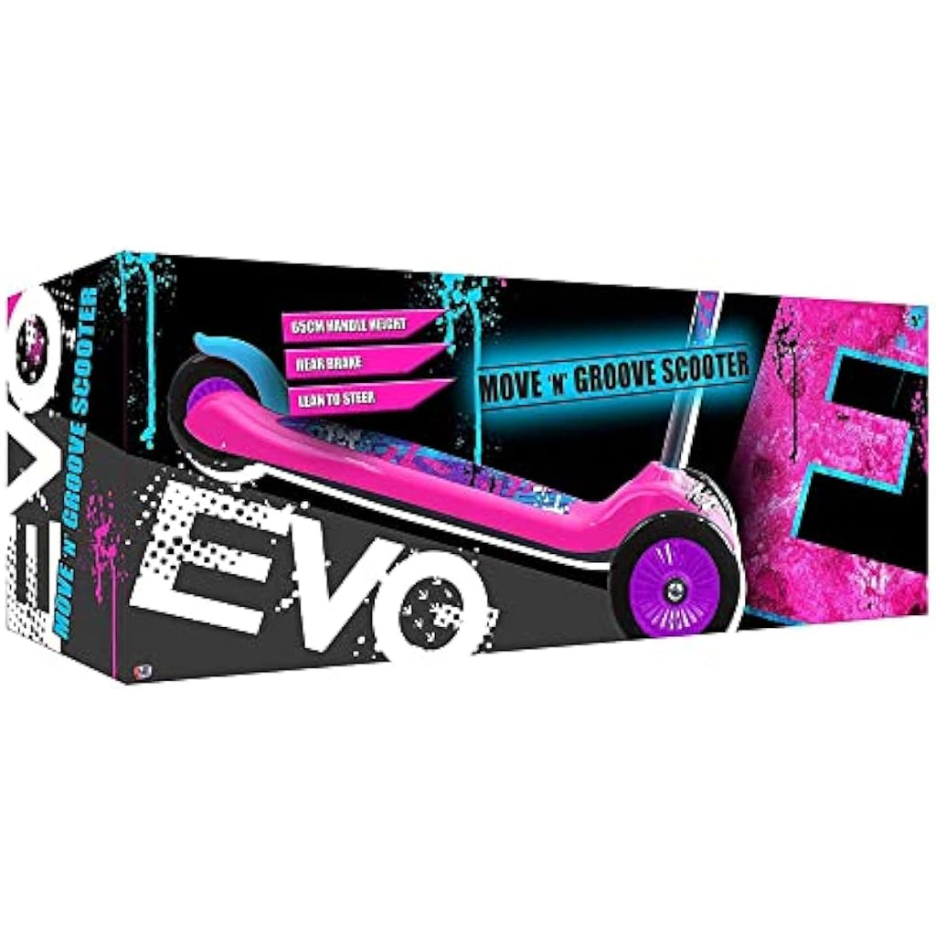 EVO Pink Move & Groove 3-Wheel Scooter for Kids and Toddlers