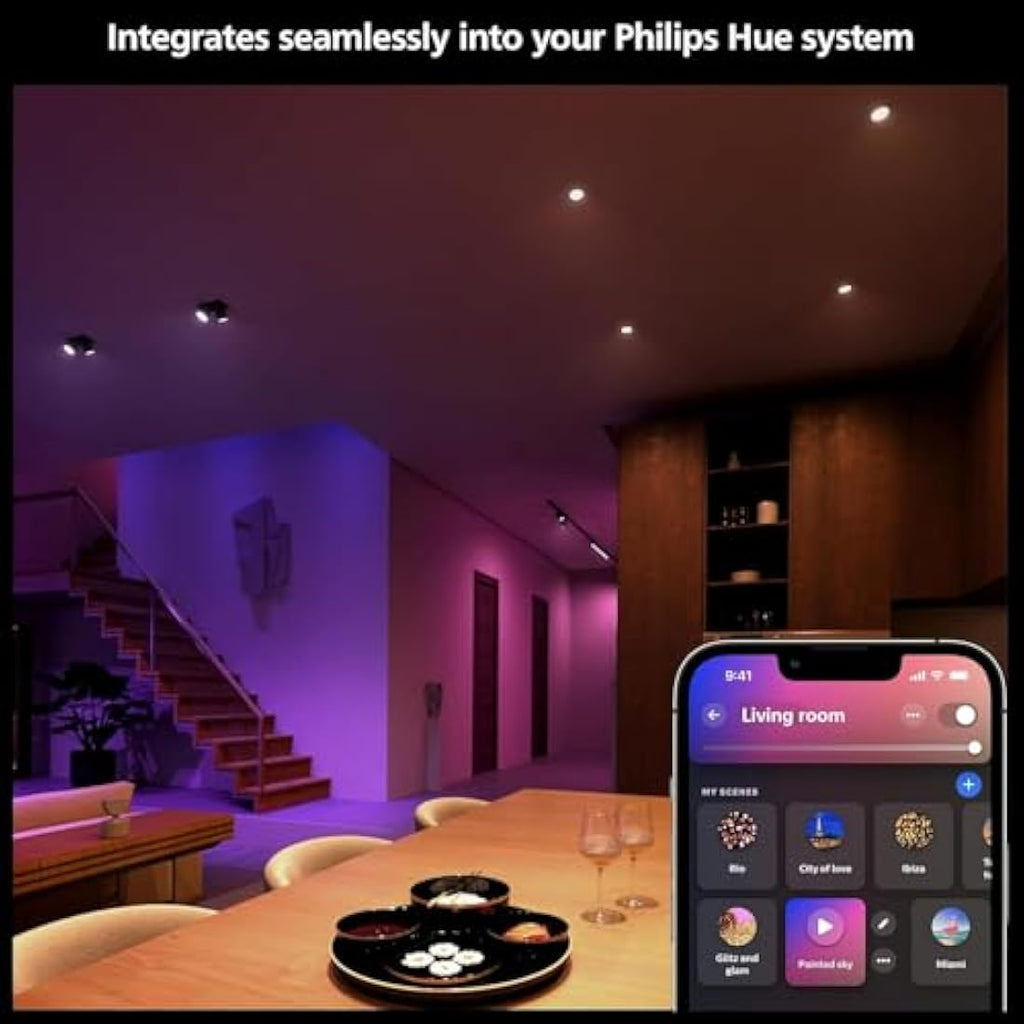 Philips Hue MR16 Smart LED Spot – White and Color Ambiance (2-Pack)