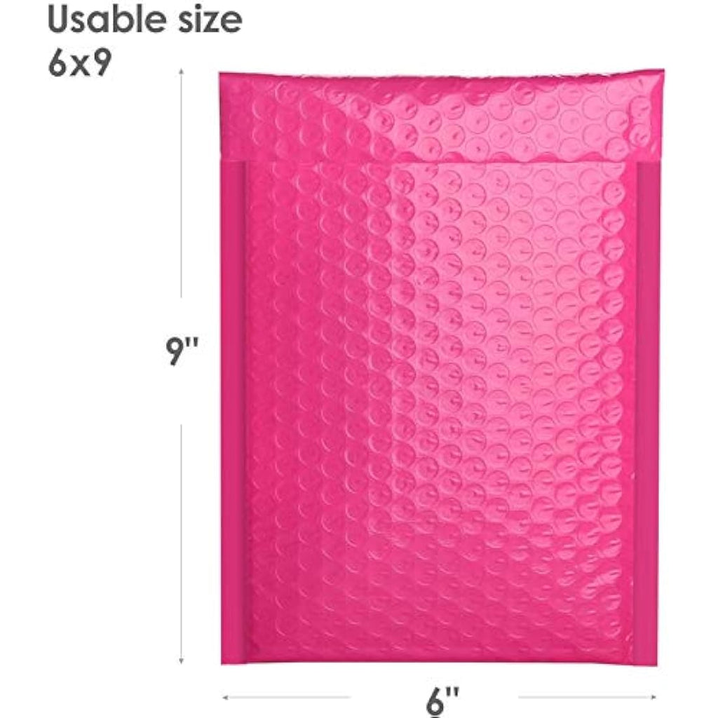 Switory Pink Bubble Mailers | 50 Pack A5 Padded Poly Envelopes 6x10"