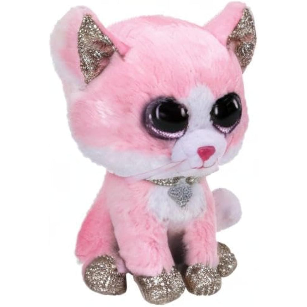 Ty Beanie Boos Fiona Pink Cat Stuffed Animal - 15cm Plush Toy