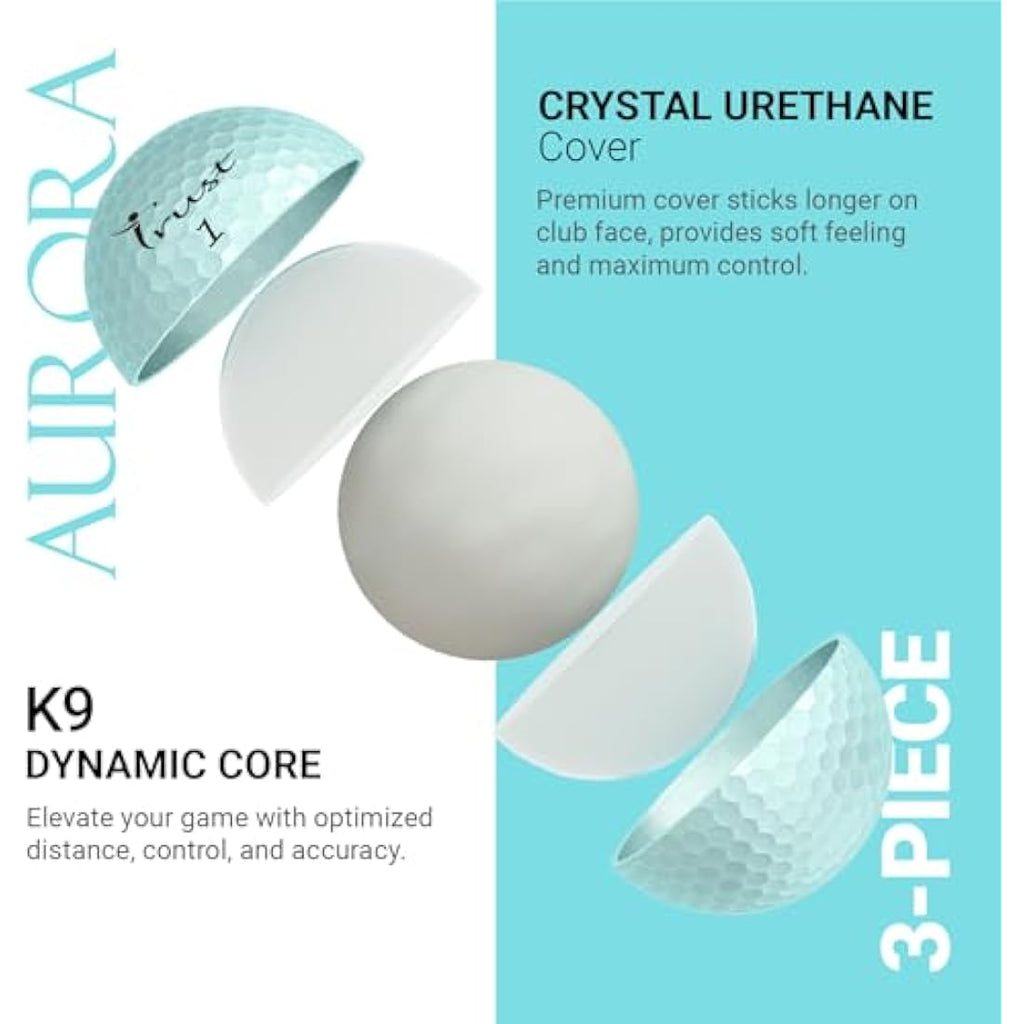 Trust Golf Aurora Rosa Urethane Golf Balls – 3-Piece Tour Performance