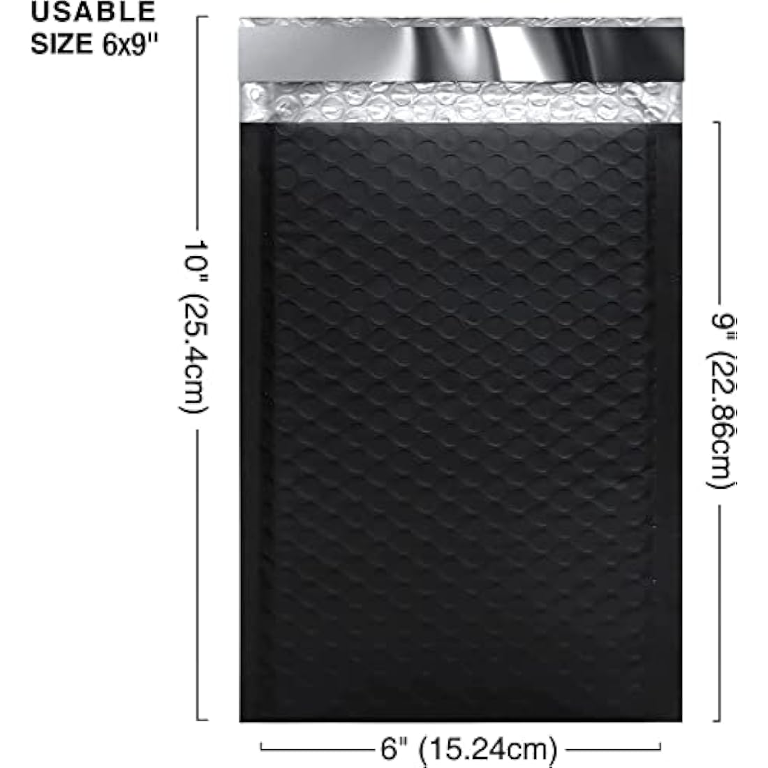Switory Black Poly Bubble Mailers | 6x9 Padded Shipping Envelopes - 25 Pack