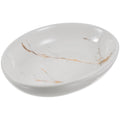 Alipis Ceramic Marble Soap Dish – Elegant Oval Vanity Tray for Bathroom