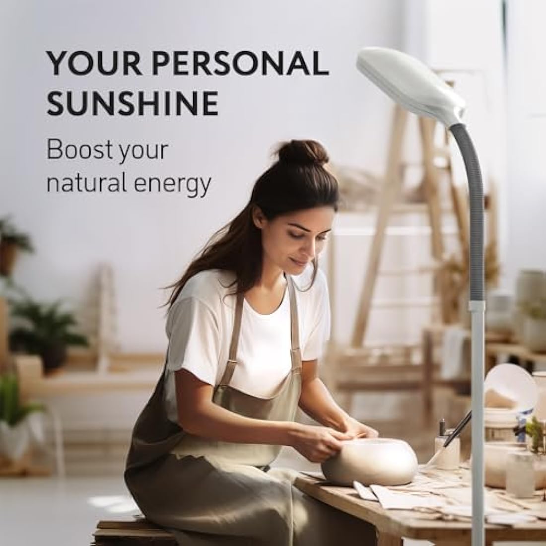Kenley Daylight Floor Lamp – 6400K Natural Reading Light for Crafts